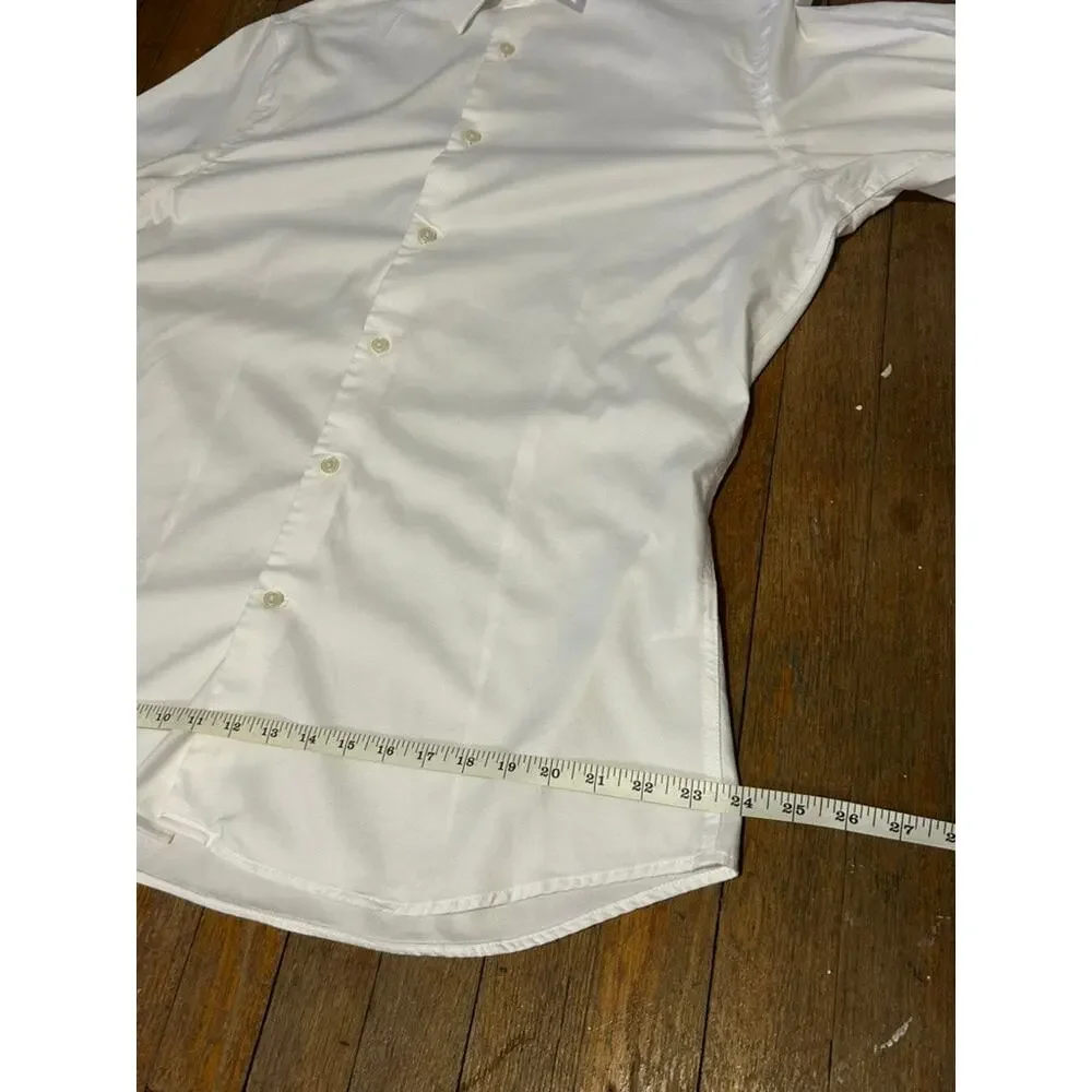 White Banana Republic Athletic-Fit Button-Down Dress‎ Shirt - (Men's L)